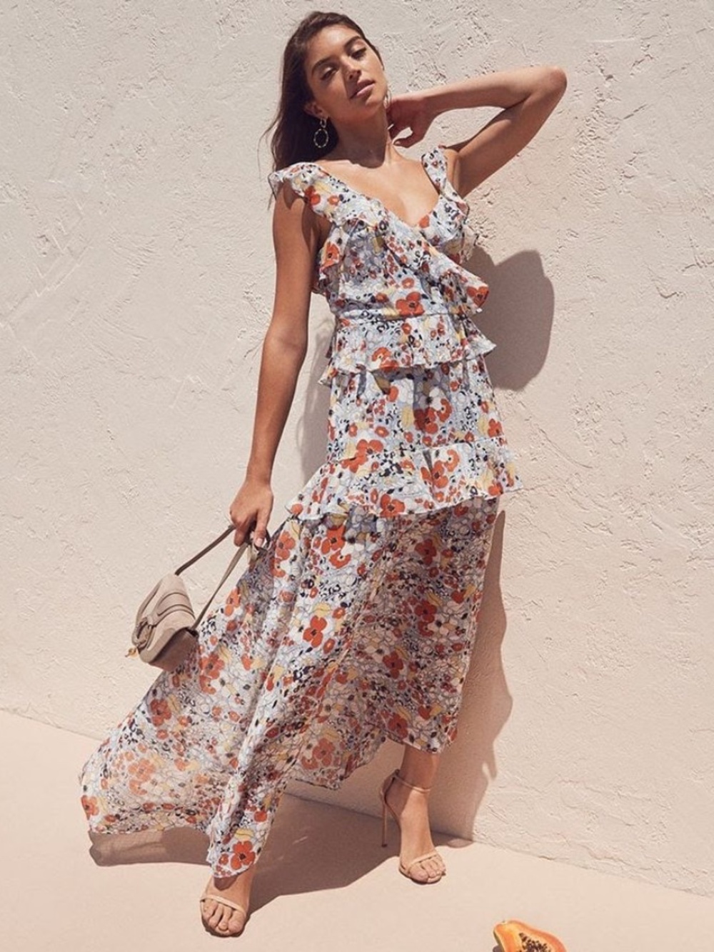 Alexis Floral Ruffle Maxi Dress